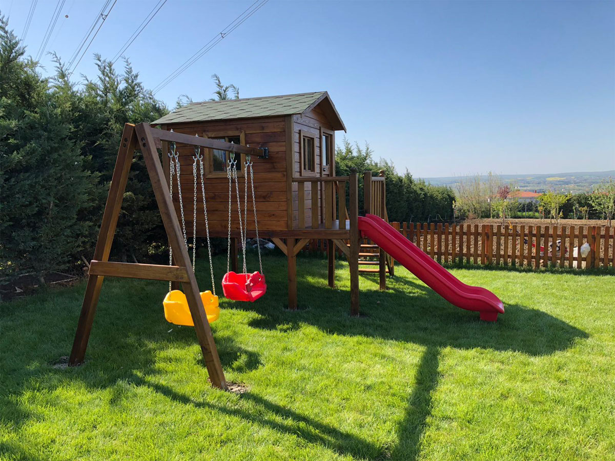 Ahşap Çocuk Oyun Evi Modeli Ürün Resmi