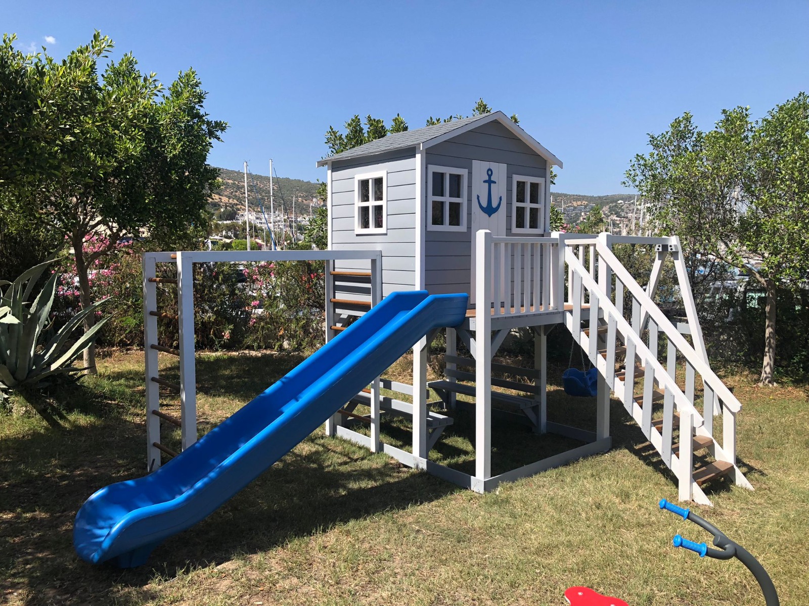 Tırmanmalı Ahşap Çocuk Oyun Evi Ürün Resmi
